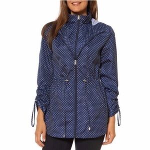 Jones of New York Women's Navy Polka Dot Jacket Medium